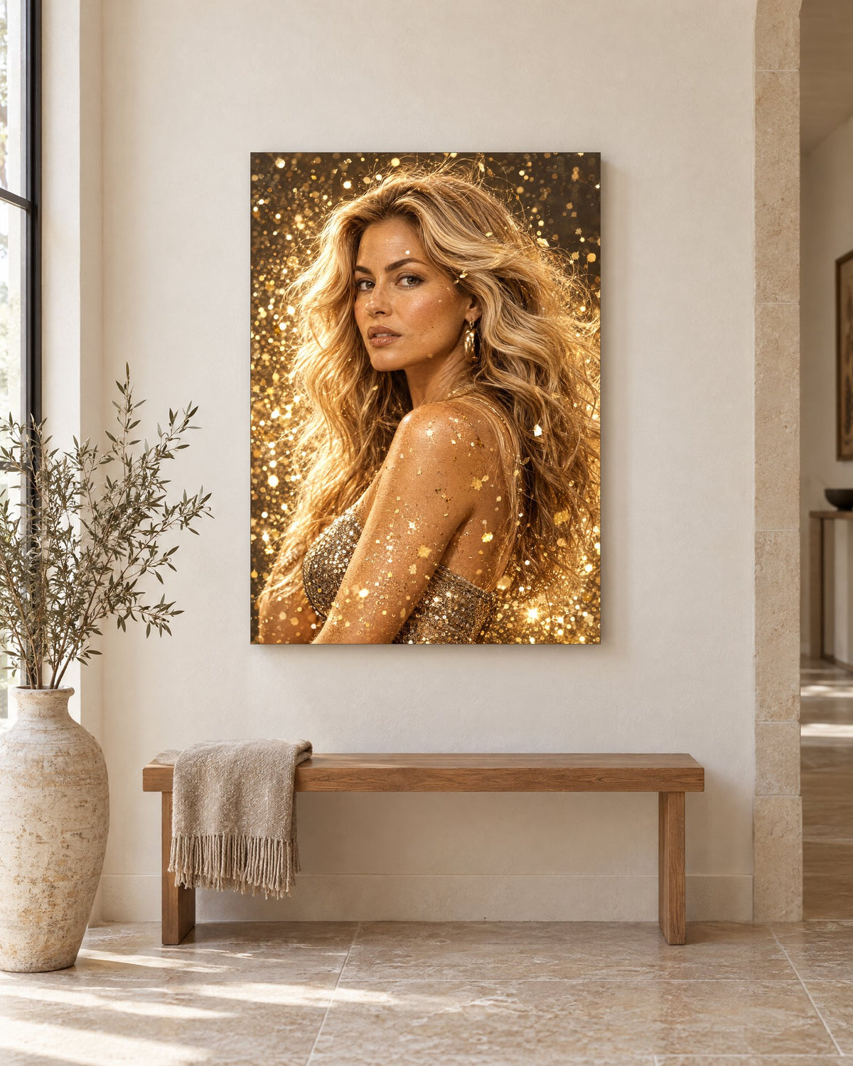 Tablou cu sclipici pe fundal – imaginea 2